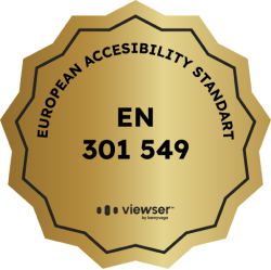 Icono del certificado europeo EN 301 549.